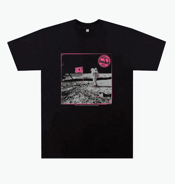 The Landmark Heavy Duty Imperfect Tee - "Moon Landing" - Black